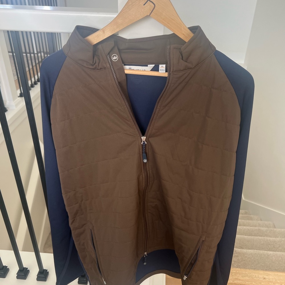 Peter Millar Men's Brown and Blue Jacket - never worn/no tags